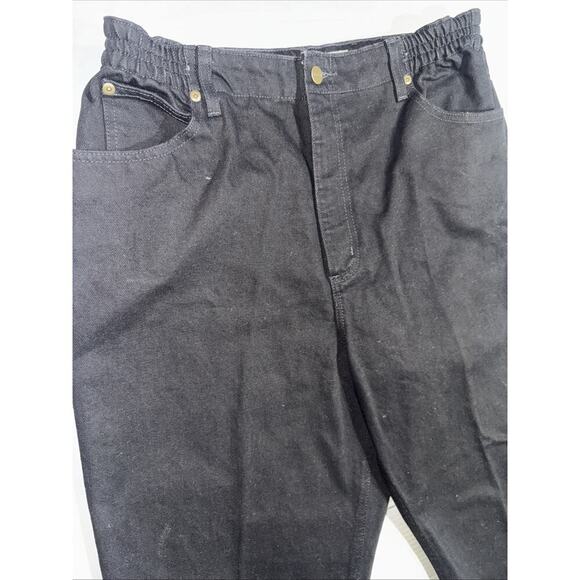 LL Bean Women's Jeans Sz 16 Reg Denim Original Fit Relaxed Cotton Black - Picture 4 of 12